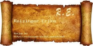 Reizinger Erika névjegykártya